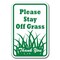 Signmission 18 in Height, 0.12 in Width, Aluminum, 12" x 18", A-1218 Keep Off Grass - PlfGr A-1218 Keep Off Grass - PlfGr - alternate 1